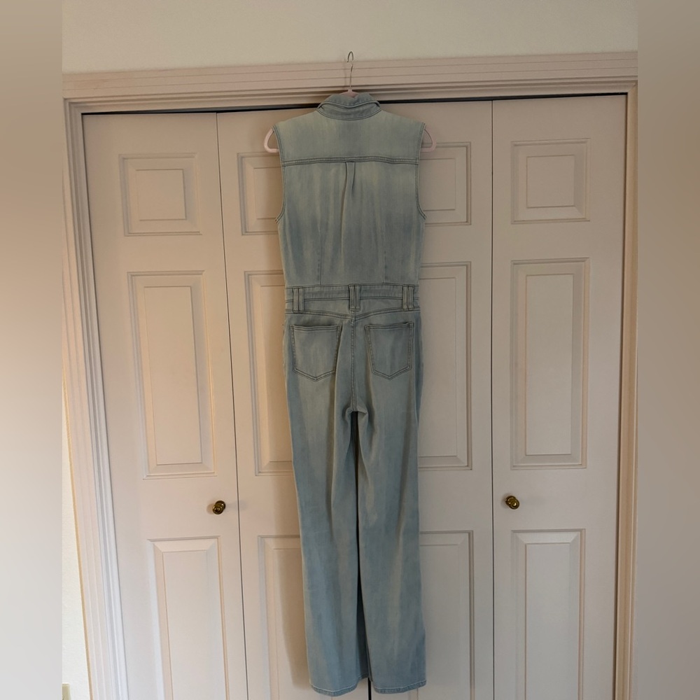 Current/Elliot Zenith Light Wash Sleeveless Denim Jumpsuit - Picture 5 of 7